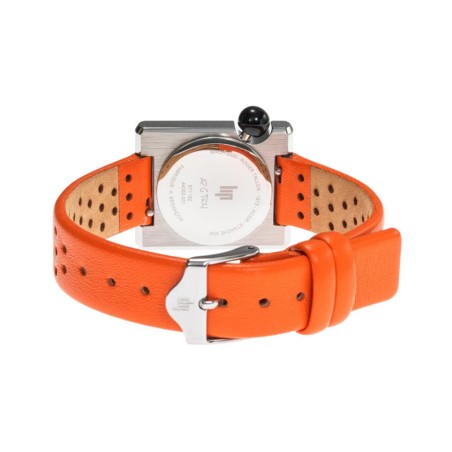 Montre femme lip 2000 mini square cuir orange 671192 – montres françaises