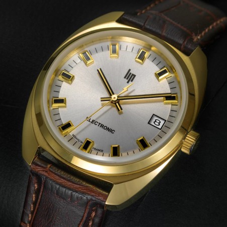 Montre homme lip gdg 35mm cuir marron 671022 – montre vintage homme casio
