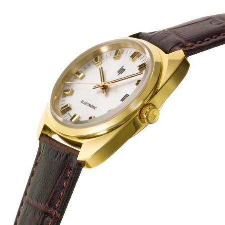 Montre homme lip gdg 35mm cuir marron 671022 – montre vintage homme casio