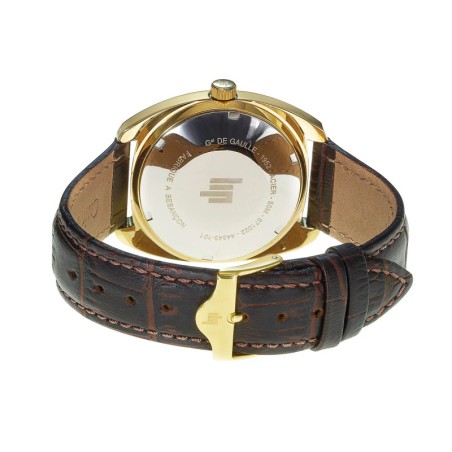 Montre homme lip gdg 35mm cuir marron 671022 – montre vintage homme casio