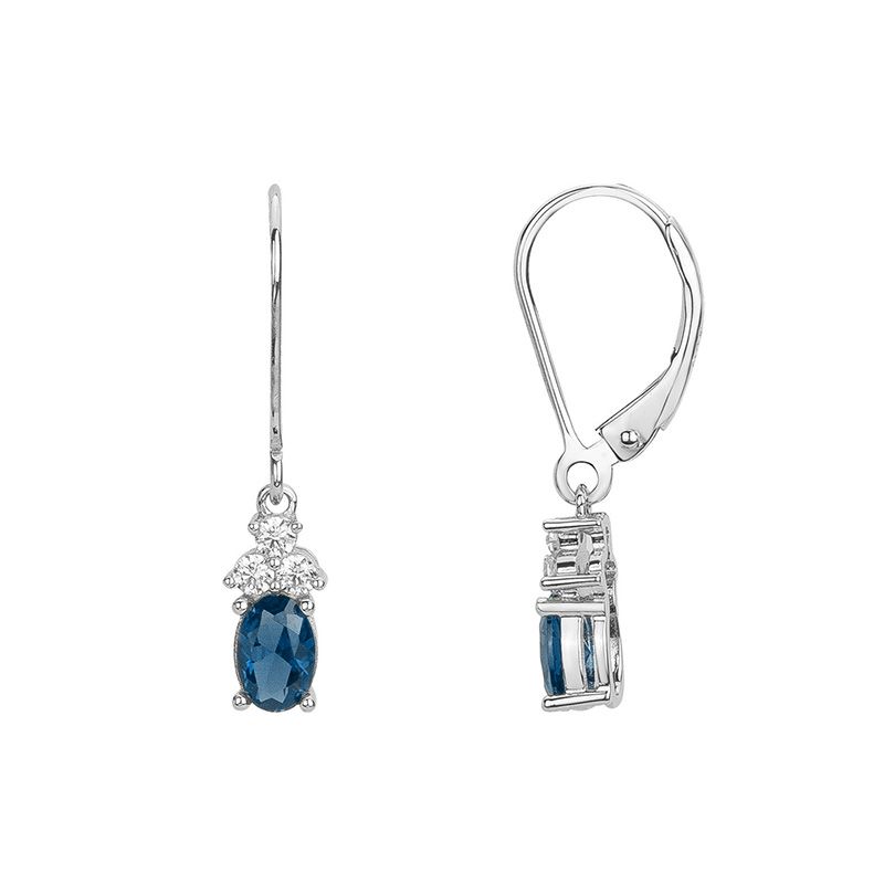Boucles d'oreilles femme pendantes edora argent 925/1000 et spinelle bleues edo70400529 - pendantes - edora