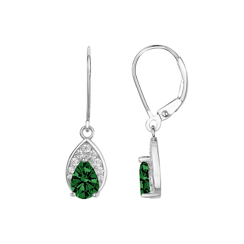 Boucles d'oreilles femme  pendantes edora argent 925/1000 et spinelles vertes edo70400525 - pendantes - edora