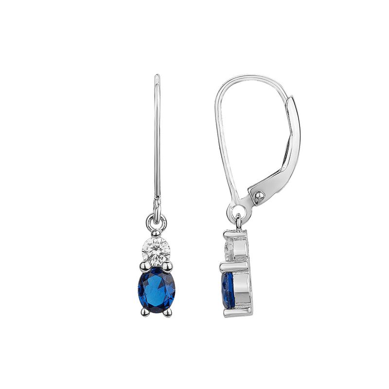 Boucles d'oreilles femme pendantes edora argent 925/1000 et spinelles bleues edo70400477 - pendantes - edora