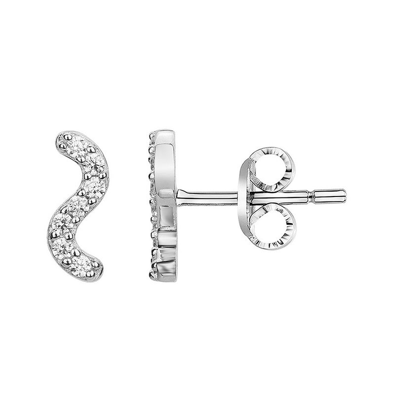 Boucles d'oreilles femme puces serpents edora argent 925/1000 et oxydes edo70400466 - puces - edora
