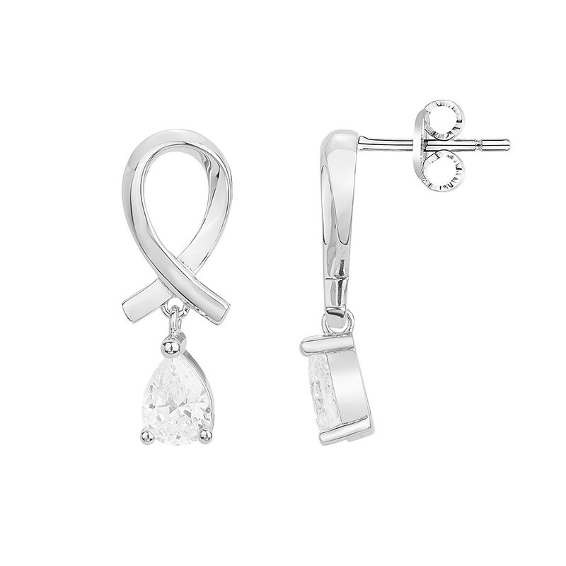 Boucles d'oreilles femme pendante edora argent 925/1000  et oxydes edo70400551 - pendantes - edora