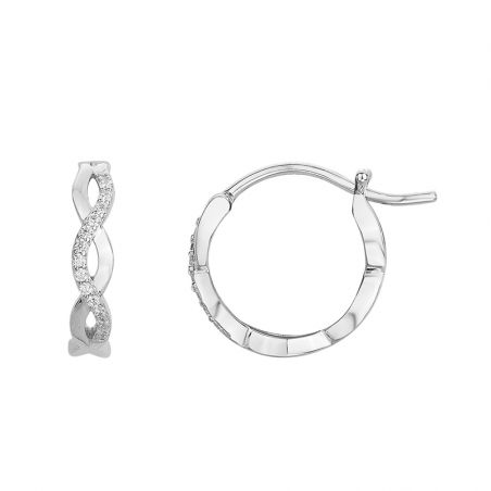 Creoles femme: créoles argent, or 18 carats & créoles or blanc (2) - creoles - edora