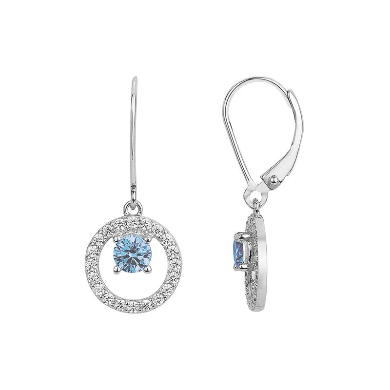 Boucles d'oreilles femme pendantes edora argent 925/1000 et spinelles bleues edo70400577 - pendantes - edora
