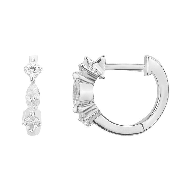 Boucles d'oreilles femme créoles edora argent 925/1000 et oxydes edo70400612 - creoles - edora