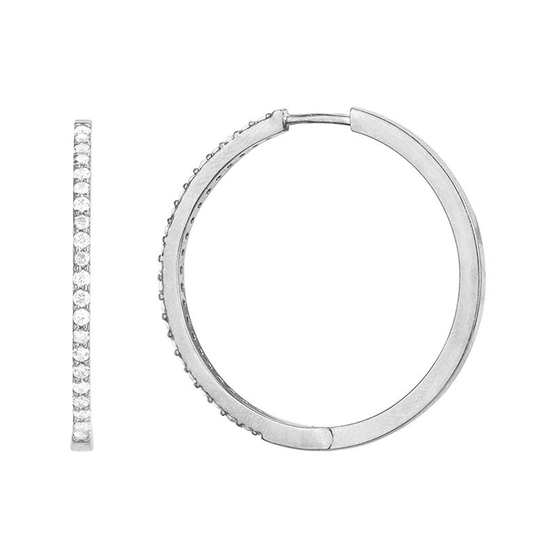 Boucles d'oreilles femme créoles edora argent 925/1000 et oxydes edo70400617  - creoles - edora