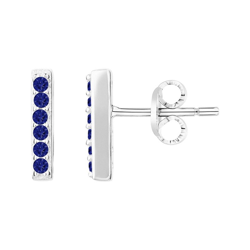 Boucles d'oreilles femme puces edora argent 925/1000 et spinelles bleues edo70400620 - puces - edora