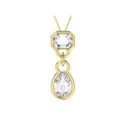 Collier femme swarovski imber métal doré rose et cristaux 5663339 - colliers-femme - edora - 0