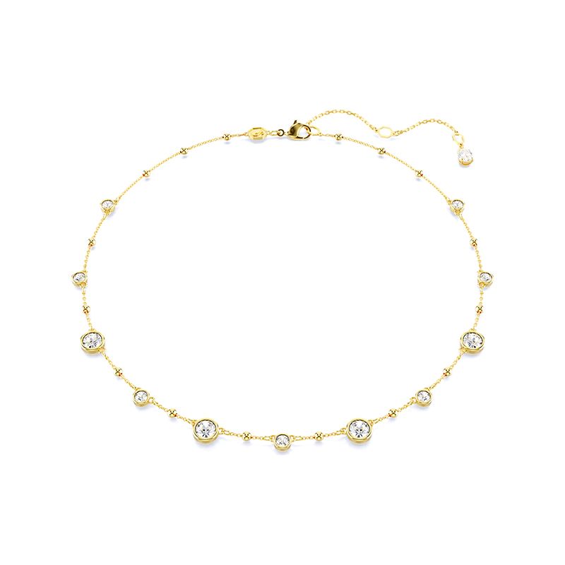 Collier femme swarovski imber métal doré et cristaux 5680090 - colliers-femme - edora