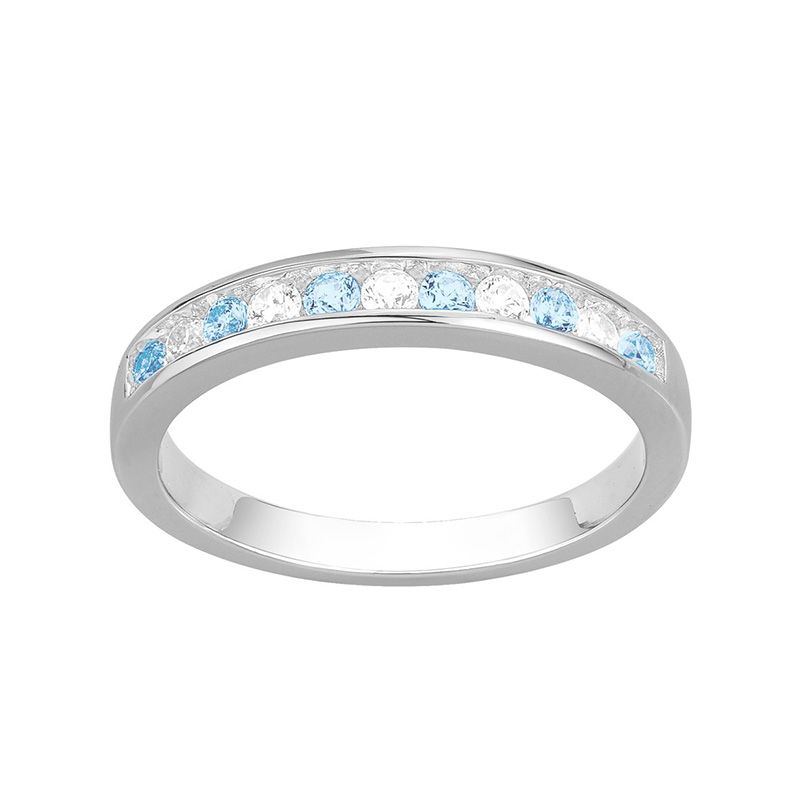 Bague femme edora argent 925/1000, spinelles bleues et oxydes edo70100863 - bagues-femmes - edora