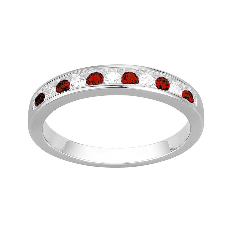 Bague femme edora argent 925/1000 spinelles rouges et oxydes edo70100914 - bagues-femmes - edora