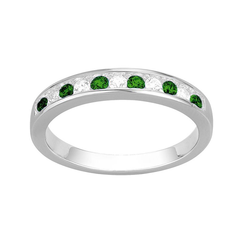 Bague femme edora argent 925/1000 spinelles vertes et oxydes edo70100920 - bagues-femmes - edora