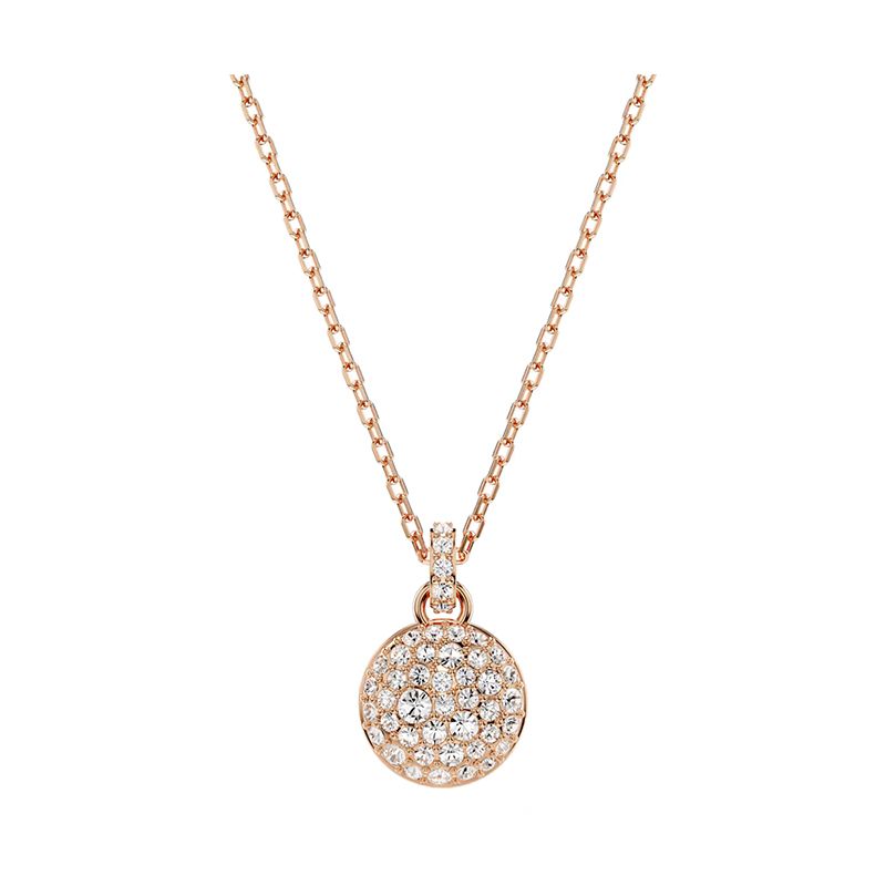 Collier femme swarovski sublima métal doré rose et cirstaux 5683443 - colliers-femme - edora