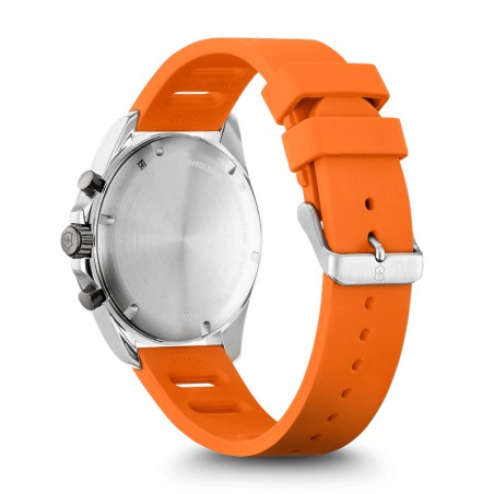 Montre homme chronographe victorinox fieldforce silicon orange 241893 – montres homme