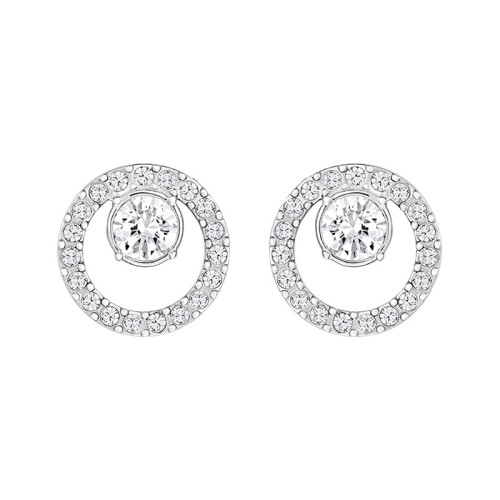 Puces Femme SWAROVSKI CONSTELLA Métal Rhodié Blanc