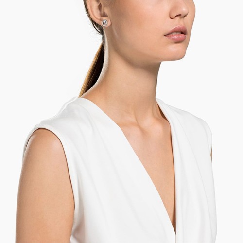 Puces Femme SWAROVSKI CONSTELLA Métal Rhodié Blanc