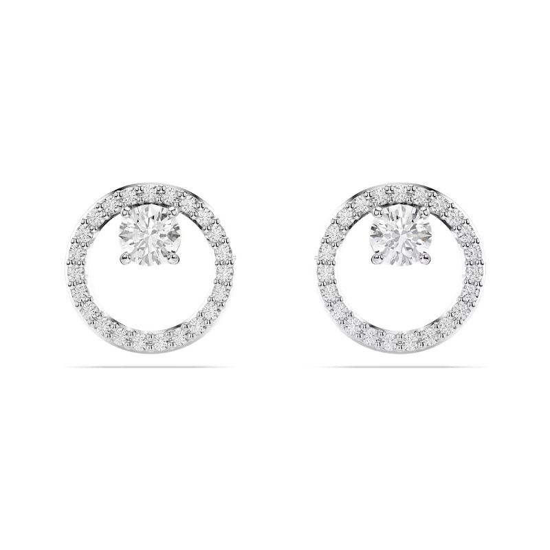 Puces femme swarovski constella métal rhodié et oxydes 5692262 - puces - edora