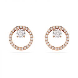 Puces femme swarovski constella métal doré rose et oxydes 5692263 - puces - edora - 0