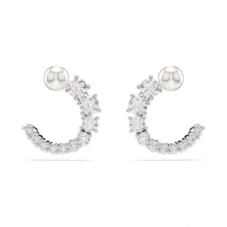 Creoles femme: créoles argent, or 18 carats & créoles or blanc - boucles-d-oreilles-femme - edora - 1