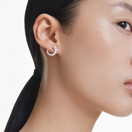 Creoles femme: créoles argent, or 18 carats & créoles or blanc - boucles-d-oreilles-femme - edora - 2