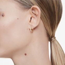 Boucles d'oreilles femme créoles swarovski matrix métal doré et cristaux 5697228 - boucles-d-oreilles-femme - edora - 1