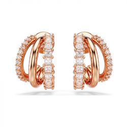 Boucles d'oreilles femme créoles swarovski hyperbola métal doré et oxydes 5698702 - boucles-d-oreilles-femme - edora - 0