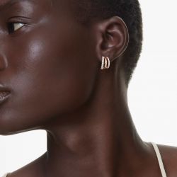 Boucles d'oreilles femme créoles swarovski hyperbola métal doré et oxydes 5698702 - boucles-d-oreilles-femme - edora - 1