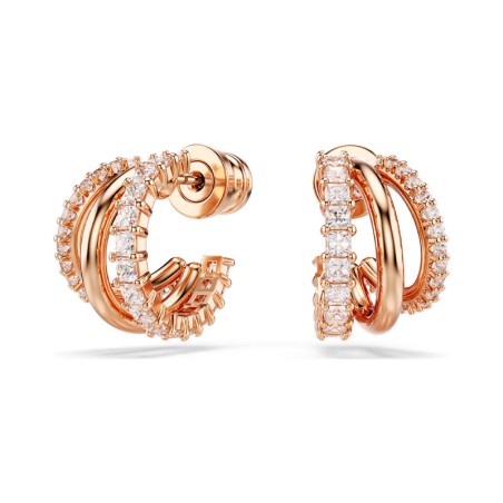 Boucles d'oreilles femme créoles swarovski hyperbola métal doré et oxydes 5698702 – boucles d'oreilles femme