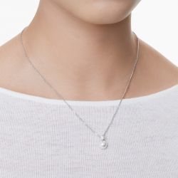 Collier femme swarovski matrix métal rhodié et cristaux 5693897 - colliers-femme - edora - 1