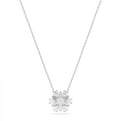 Collier femme swarovski idyllia métal rhodié et oxydes 5691484 - colliers-femme - edora - 0