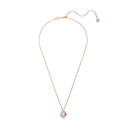Collier femme swarovski dextera métal doré rose et cristaux 5692257 – colliers femme