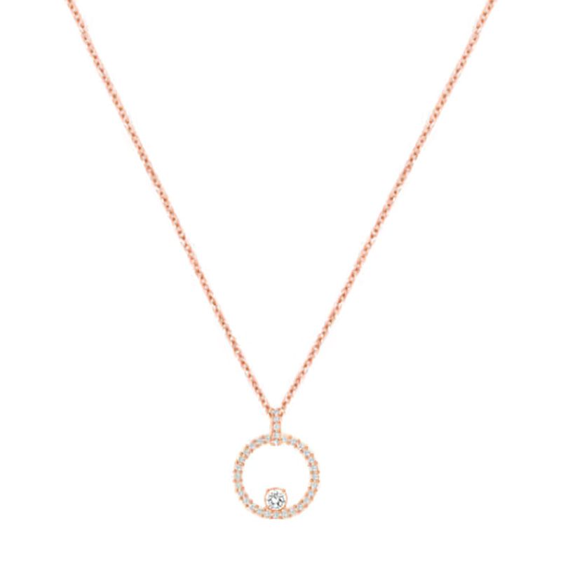 Collier femme swarovski constella métal doré rose et cristaux 5202446 - colliers-femme - edora
