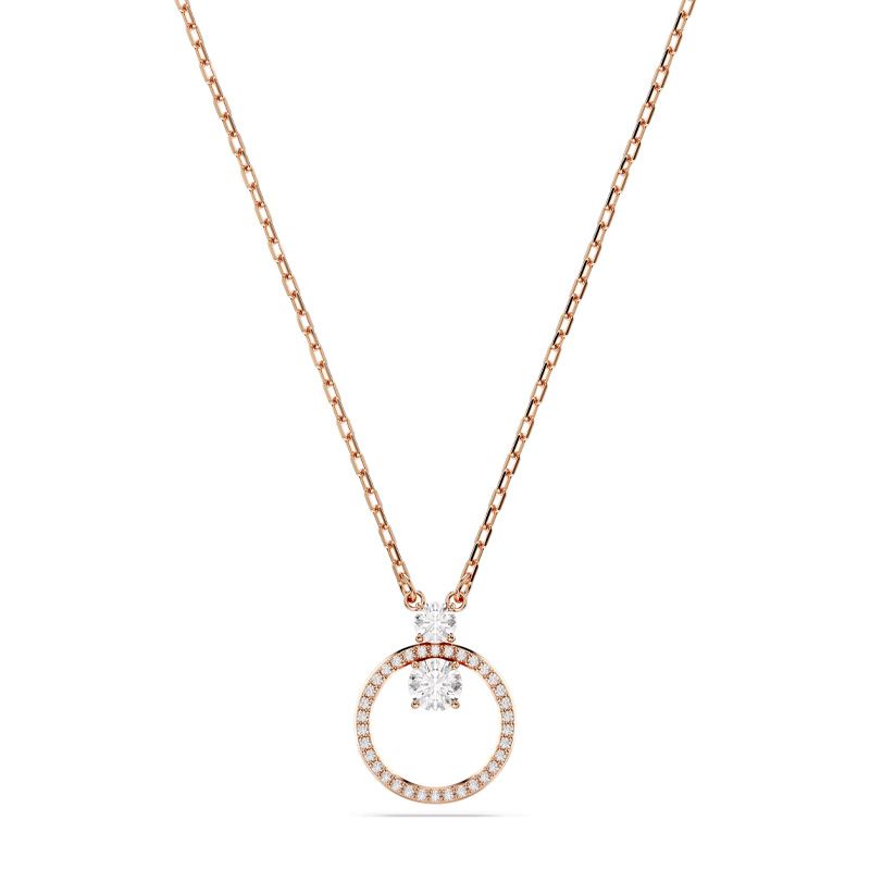 Collier femme swarovski constella métal doré rose et cristaux 5692266 - colliers-femme - edora