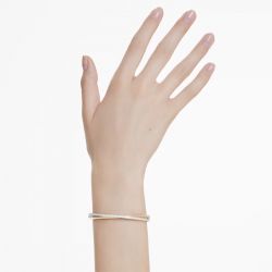 Bracelet femme jonc swarovski hyperbola métal bicolore et oxydes 5689720 - bracelets-femme - edora - 1