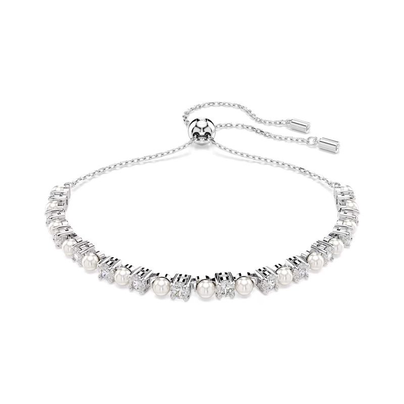 Bracelet femme swarovski matrix métal rhodié blanc et cristaux 5689633 - bracelets-femme - edora