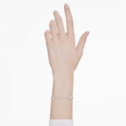 Bracelet femme imber swarovski métal rhodié blanc et cristaux 5696079 - bracelets-femme - edora - 1