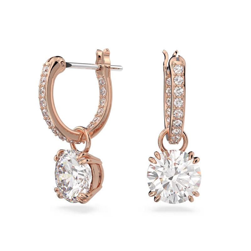 Boucles d'oreilles femme swarovski stilla métal doré rose et cristaux 5639975 - boucles-d-oreilles-femme - edora