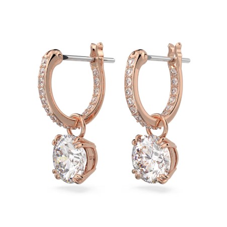 Boucles d'oreilles femme swarovski stilla métal doré rose et cristaux 5639975 – boucles d'oreilles femme