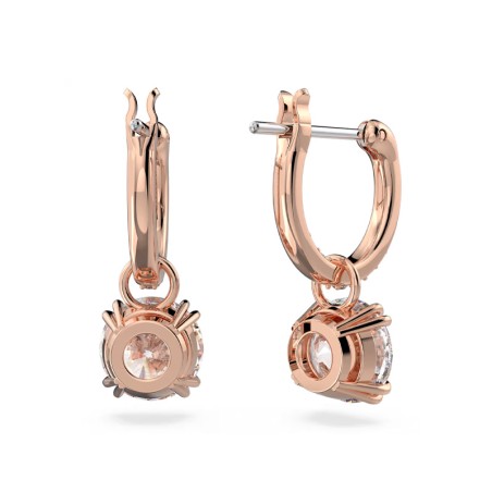 Boucles d'oreilles femme swarovski stilla métal doré rose et cristaux 5639975 – boucles d'oreilles femme