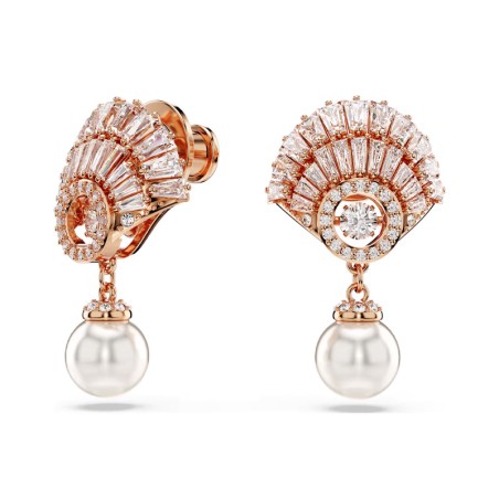 Boucles d'oreilles femme swarovski idyllia métal doré rose et cristaux 5689196 – boucles d'oreilles femme