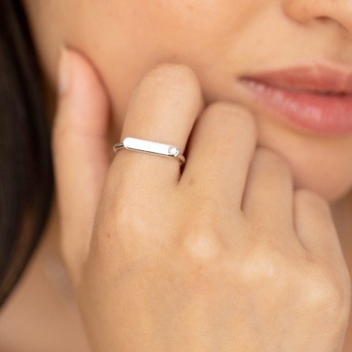 Bague Femme La Garçonne So Addict ARGENT 925/1000 et Diamant 20100042