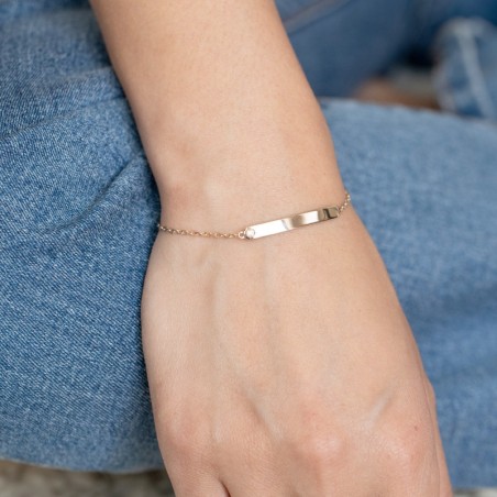 Bracelet femme gourmette la garçonne so addict plaqué or et diamant 26300024 – gourmettes
