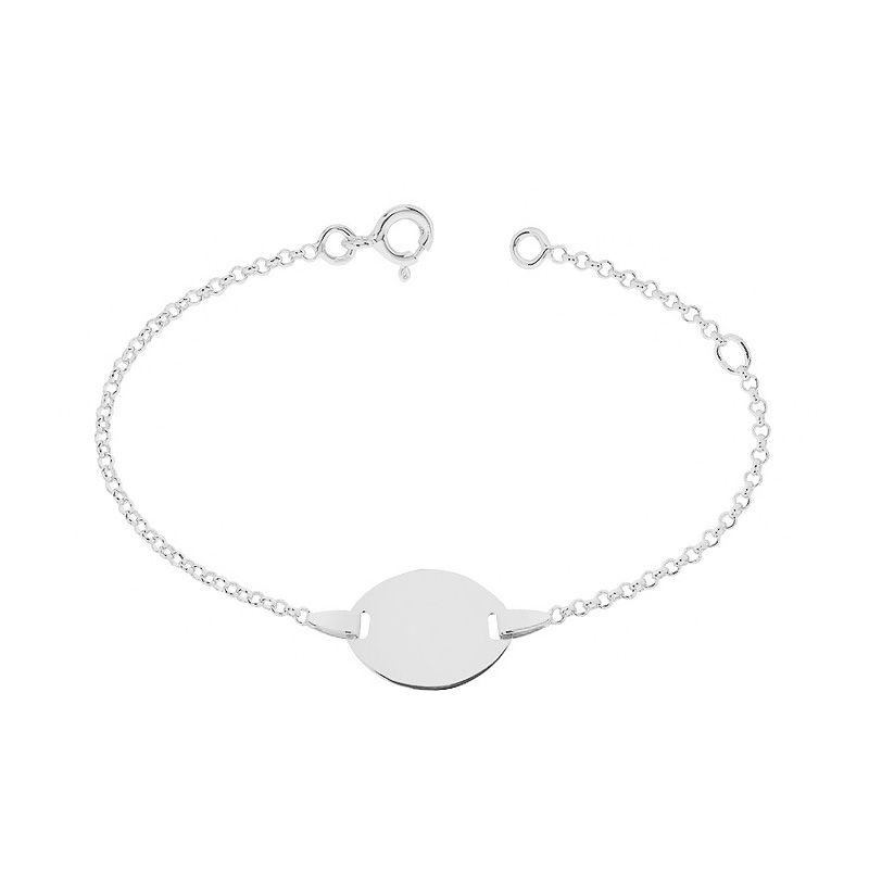 Bracelet bébé gourmette edora or 750/1000 blanc chaîne alternée edoc21gb6-14 - gourmettes - edora