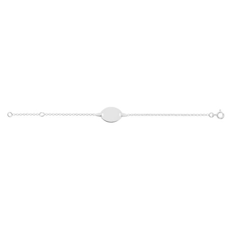 Bracelet bébé gourmette edora or 750/1000 blanc chaîne alternée edoc21gb6-14 – gourmettes bébé or