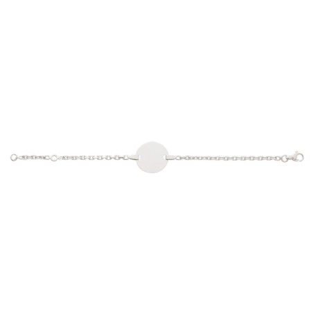 Bracelet bébé gourmette edora or 750/1000 blanc chaîne forçat edof75gb7-14 – gourmettes bébé or