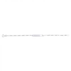 Bracelet bébé gourmette edora or 750/1000 blanc chaîne alternée edol226gr-13 - gourmettes - edora - 2