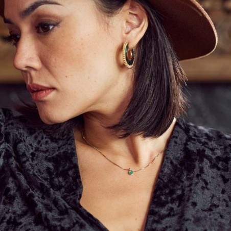 Collier femme flowers for zoé courmayeur doré et vert courmayeur503tu – colliers femme